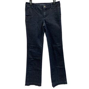 Banana Republic Trouser Jeans size 30L Flare Bootcut Mid Rise Dark Wash Casual